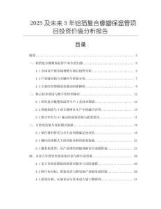 2025及未來5年鋁箔復(fù)合橡塑保溫管項目投資價值分析報告