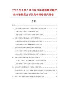 2025及未來(lái)5年中國(guó)汽車玻璃集裝箱膠條市場(chǎng)數(shù)據(jù)分析及競(jìng)爭(zhēng)策略研究報(bào)告