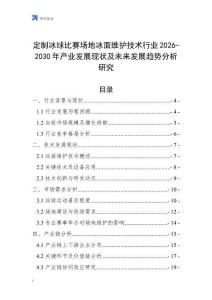 定制冰球比賽場(chǎng)地冰面維護(hù)技術(shù)行業(yè)2026-2030年產(chǎn)業(yè)發(fā)展現(xiàn)狀及未來(lái)發(fā)展趨勢(shì)分析研究
