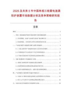 2025及未来5年中国单相三线雷电浪涌防护装置市场数据分析及竞争策略研究报告
