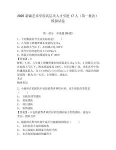2025新疆藝術(shù)學(xué)院高層次人才引進(jìn)17人（第一批次）模擬試卷及一套完整答案詳解
