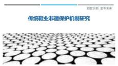 傳統鞋業非遺保護機制研究