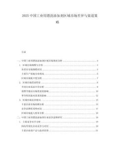2025中國工業(yè)用漂洗添加劑區(qū)域市場差異與渠道策略