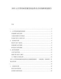 2025云計算基礎(chǔ)設(shè)施發(fā)展態(tài)勢及企業(yè)戰(zhàn)略規(guī)劃報告
