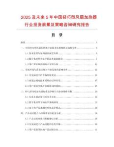 2025及未來5年中國輕巧型風扇加熱器行業投資前景及策略咨詢研究報告