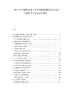 2025-2030攝影攝像行業(yè)市場發(fā)展分析及發(fā)展趨勢與投資管理策略研究報告