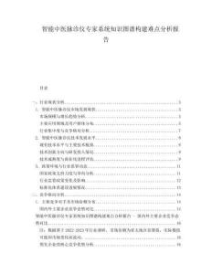 智能中醫(yī)脈診儀專家系統(tǒng)知識圖譜構建難點分析報告