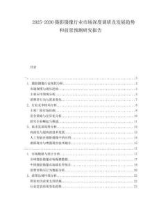 2025-2030攝影攝像行業(yè)市場(chǎng)深度調(diào)研及發(fā)展趨勢(shì)和前景預(yù)測(cè)研究報(bào)告