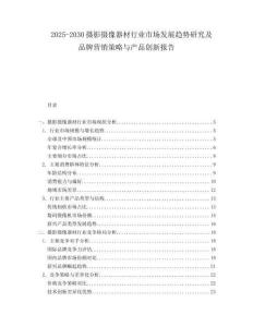 2025-2030攝影攝像器材行業(yè)市場發(fā)展趨勢研究及品牌營銷策略與產(chǎn)品創(chuàng)新報(bào)告