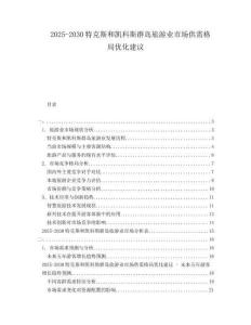2025-2030特克斯和凱科斯群島旅游業(yè)市場(chǎng)供需格局優(yōu)化建議