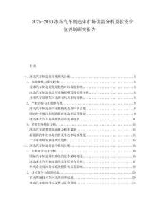 2025-2030冰島汽車制造業(yè)市場供需分析及投資價值規(guī)劃研究報告