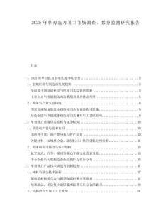 2025年單刃銑刀項目市場調(diào)查、數(shù)據(jù)監(jiān)測研究報告