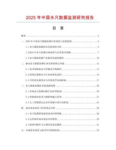 2025年中國水尺數(shù)據(jù)監(jiān)測研究報(bào)告