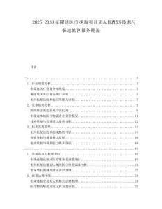 2025-2030布隆迪醫(yī)療援助項目無人機配送技術(shù)與偏遠地區(qū)服務(wù)覆蓋
