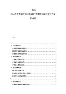 2025-2030布依族銅鼓文化傳承銅工藝師資培訓(xùn)傳統(tǒng)技藝保護(hù)辦法