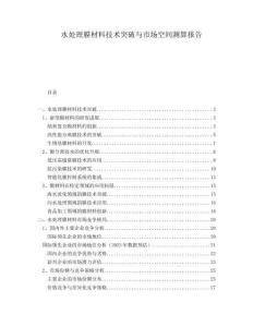 水處理膜材料技術(shù)突破與市場空間測算報(bào)告