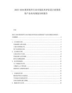 2025-2030教育軟件行業(yè)市場技術(shù)評(píng)估設(shè)計(jì)政策投資產(chǎn)品布局規(guī)劃分析報(bào)告