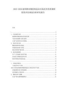 2025-2030玻利維亞橡膠制造業(yè)市場競爭供需調(diào)研投資評估規(guī)劃分析研究報告