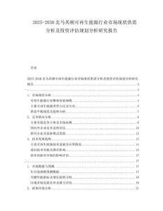 2025-2030北馬其頓可再生能源行業(yè)市場(chǎng)現(xiàn)狀供需分析及投資評(píng)估規(guī)劃分析研究報(bào)告