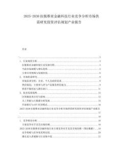 2025-2030拉脫維亞金融科技行業(yè)競爭分析市場供需研究投資評估規(guī)劃產(chǎn)業(yè)報告
