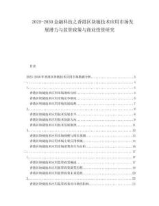 2025-2030金融科技之香港區(qū)塊鏈技術(shù)應(yīng)用市場發(fā)展?jié)摿εc監(jiān)管政策與商業(yè)投資研究