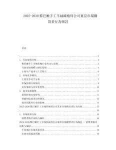 2025-2030黎巴嫩手工羊絨織袍母公司東亞市場購買者行為探討