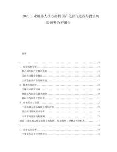 2025工業(yè)機(jī)器人核心部件國(guó)產(chǎn)化替代進(jìn)程與投資風(fēng)險(xiǎn)預(yù)警分析報(bào)告