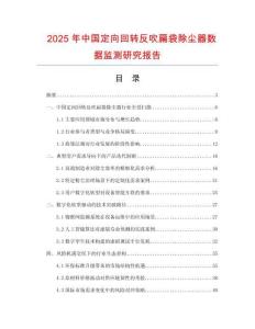 2025年中国定向回转反吹扁袋除尘器数据监测研究报告