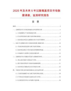 2025年及未來5年過路箱蓋項目市場數據調查、監測研究報告