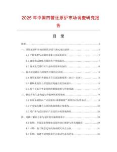 2025年中國四管還原爐市場(chǎng)調(diào)查研究報(bào)告