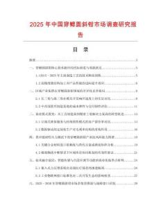 2025年中國穿鰓圓斜鉗市場調(diào)查研究報告