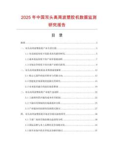 2025年中國雙頭高周波塑膠機(jī)數(shù)據(jù)監(jiān)測研究報告