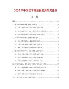 2025年中國掛車軸數(shù)據(jù)監(jiān)測(cè)研究報(bào)告