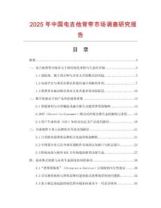 2025年中國電吉他背帶市場調查研究報告