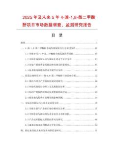 2025年及未來5年4-溴-18-萘二甲酸酐項目市場數據調查、監測研究報告