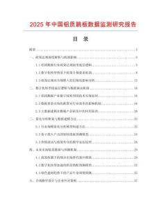 2025年中國鋁質跳板數據監測研究報告