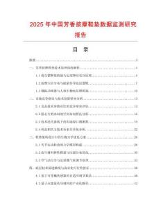 2025年中國芳香按摩鞋墊數(shù)據(jù)監(jiān)測(cè)研究報(bào)告