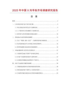 2025年中國X向?qū)к壥袌稣{(diào)查研究報告