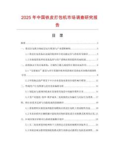 2025年中國鐵皮打包機市場調查研究報告