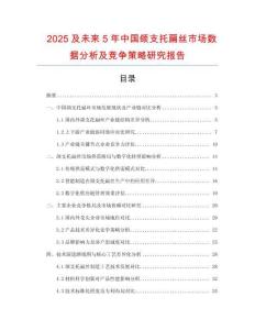 2025及未來5年中國頜支托扁絲市場數(shù)據(jù)分析及競爭策略研究報(bào)告