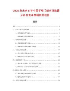 2025及未来5年中国手球门架市场数据分析及竞争策略研究报告