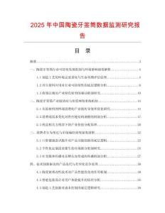 2025年中國陶瓷牙簽筒數據監測研究報告