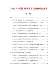 2025年中國擴展橫梁市場調(diào)查研究報告