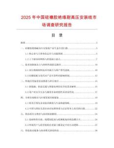 2025年中國硅橡膠絕緣耐高壓安裝線市場調(diào)查研究報告