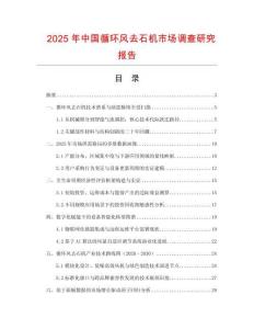 2025年中国循环风去石机市场调查研究报告
