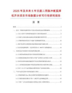 2025年及未來5年交直二用脈沖氬弧焊機開關(guān)項目市場數(shù)據(jù)分析可行性研究報告