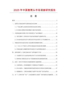 2025年中國套筒頭市場調(diào)查研究報告