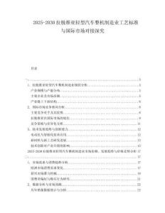 2025-2030拉脱维亚轻型汽车整机制造业工艺标准与国际市场对接深究
