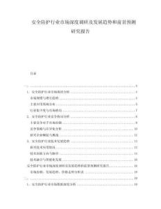 安全防護(hù)行業(yè)市場深度調(diào)研及發(fā)展趨勢和前景預(yù)測研究報告