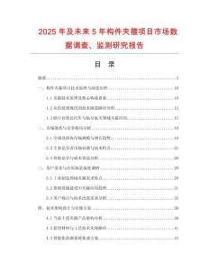 2025年及未来5年构件夹箍项目市场数据调查、监测研究报告